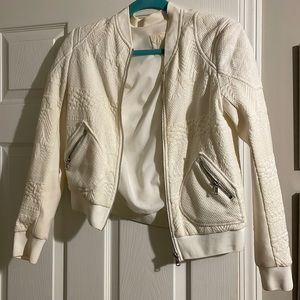 Rebecca Taylor winter white jacket. Size 0. Quilted